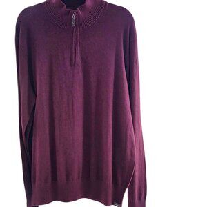 Eddie Bauer Men's XL Cotton Merino Wool Half Zip Pullover Sweater NWT